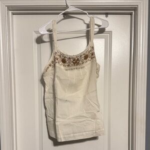 NWT Lucky Brand Elegant Cream Floral Camisole